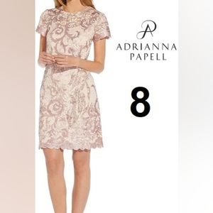 Adrianna Papell Lace A-Line Dress